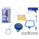 Set Curatare Piscina FlowClean - Tija cu Plasa, Cap de Curatare, Termometru, Tester pH, Dozator