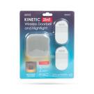 Sonerie Fara Fir si Lampa de Veghe 2 in 1 - Kinetic - 2 Unitati Exterioare - Alb