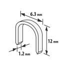 Capse - 1,2 x 6,3 x 12 mm - 1000 buc