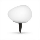 Lampa Solara cu Tarus - Forma de Piatra - Sticla Mata - 165 x 142 x 115 mm - LED Alb Cald