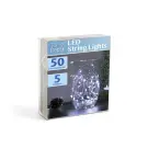 Sir de Lumini LED - 5 m - 50 LED-uri - Alb Rece - 3 x AA