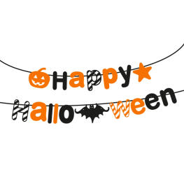 Ghirlanda de Hartie Halloween - "Happy Halloween" - 3,5 m